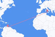 Flyreiser fra Valencia, Venezuela til Trapani, Italia