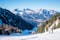 photo of sunny winter landscape at Ski Area in Dolomites, Italy - Alpe Lusia.