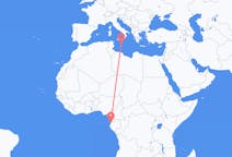 Vluchten van Libreville, Gabon naar Malta, Malta