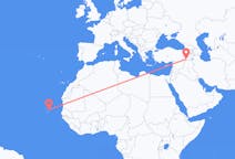 Flyg från Boa Vista (kommun i Brasilien, Roraima, lat 3,19, long -60,61), Kap Verde till Şırnak, Turkiet