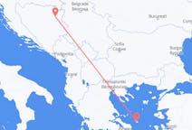 Lennot Tuzlasta, Bosnia ja Hertsegovina Skyrosille, Kreikka
