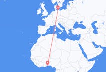Flyrejser fra Lomé, Togo til Rostock, Tyskland