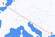 Vluchten van Londen, Engeland naar Kavala, Griekenland