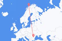 Vluchten van Tromsö, Noorwegen naar Boekarest, Roemenië