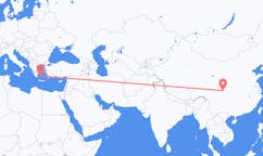 Flyrejser fra Mianyang, Kina til Plaka, Grækenland