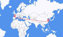 Flyg från Taizhou, Jiangsu, Kina till Zaragoza, Spanien
