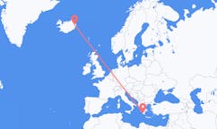 아이슬란드 에질스타디르에서 출발해 그리스 칼라마타로(으)로 가는 항공편
