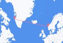 Loty z Sisimiut na Grenlandii do Førde w Norwegii