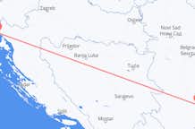 Flyrejser fra Rijeka, Kroatien til Kraljevo, Serbien