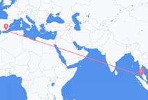 Flyreiser fra Penang, Malaysia til Almeria, Spania