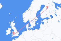 핀란드 카자니에서 출발해 웨일즈 카디프까지(으)로 가는 항공편