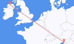 Flyreiser fra Trieste, Italia til Derry, Nord-Irland