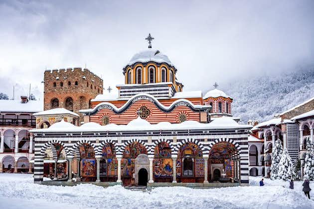Visite hivernale guidée par GPS et audio au monastère de Rila et à Stob depuis Bansko
