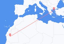 Vluchten van Atar, Mauritanië naar Lemnos, Griekenland