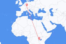 Flyreiser fra Kigali, Rwanda til Stuttgart, Tyskland
