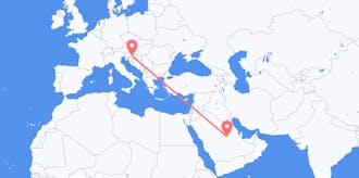 Flights from Saudi Arabia to Croatia