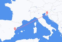 Flyreiser fra Rijeka, Kroatia til Castelló de la Plana, Spania
