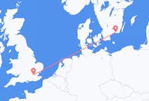 Flyreiser fra London, England til Karlskrona, Sverige