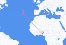 Flyreiser fra Benin by, Nigeria til Terceira, Portugal