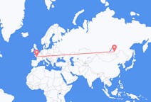 Flights from Chita, Russia to Nantes, France