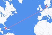 Flyreiser fra Montego Bay, Jamaica til Sønderborg, Danmark