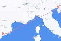出发地 西班牙出发地 雷烏斯目的地 意大利的里雅斯特的航班