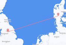 Flyreiser fra Leeds, England til Billund, Danmark