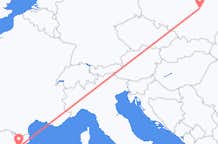 Flyg från Radom, Polen till Barcelona, Spanien