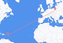 Flyreiser fra Saint Kitts, til Warszawa