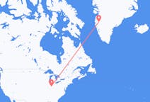 Flyg från Indianapolis, USA till Kangerlussuaq, USA