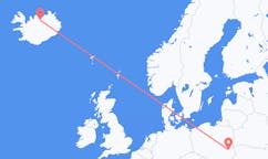 Flights from the city of Lublin, Poland to the city of Akureyri, Iceland