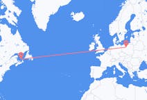 Flyreiser fra Les Îles-de-la-Madeleine, Quebec, Canada til Bydgoszcz, Polen