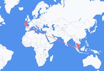 Flights from Tanjung Pinang, Indonesia to Santiago de Compostela, Spain