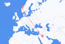 Flights from Ha il, Saudi Arabia to Sogndal, Norway