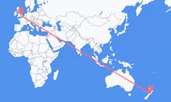 出发地 新西兰出发地 帕拉帕拉乌穆前往英格兰的伦敦的航班