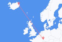 出发地 冰岛出发地 埃伊尔斯塔济目的地 法国斯特拉斯堡的航班