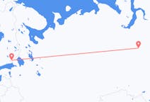 Fly fra Nojabrsk til Villmanstrand