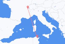 Flyg från Tunis, Tunisien till Genève, Schweiz