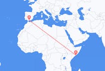出发地 索马里出发地 摩加迪休目的地 西班牙Malaga的航班