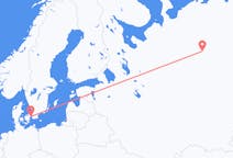 Flyg från Ukhta till Köpenhamn
