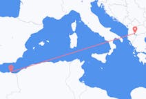Vols depuis la ville d'Ohrid vers la ville de Melilla