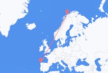 Vluchten van Tromsø naar A Coruña
