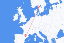 Flyg från Lleida, Spanien till Göteborg, Sverige