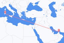 Flights from Ras al-Khaimah, United Arab Emirates to Cagliari, Italy
