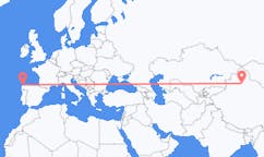 Flyg från Ürümqi, Kina till La Coruña, Spanien