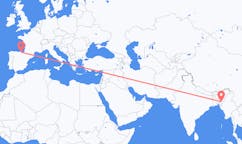 Flights from Aizawl, India to Bilbao, Spain