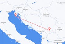 Vluchten van Pristina, Kosovo naar Pula, Kroatië