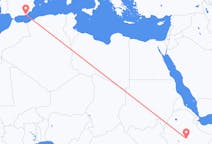 Flyreiser fra Goba, Etiopia til Almeria, Spania