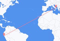 Flyreiser fra Chiclayo, Peru til Bari, Italia
