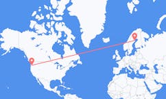 Flyreiser fra Portland, USA til Skelleftea, Sverige